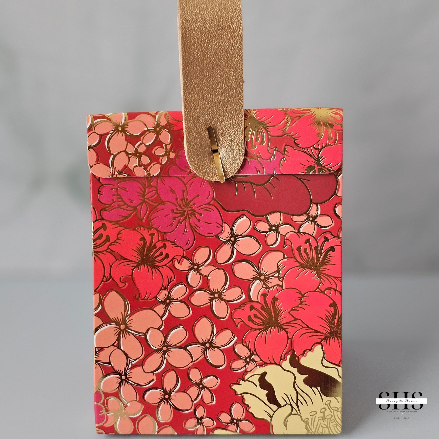 Red and Gold Foil Asian Wedding Portable Party Favors | 2 Sizes