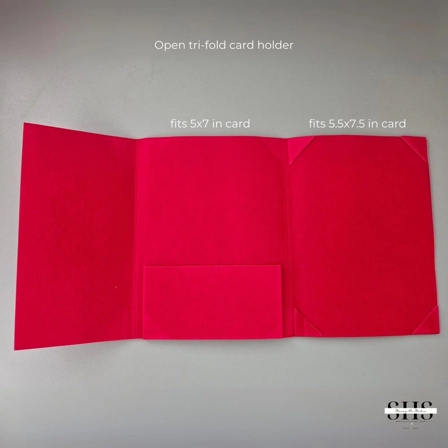 Trifold Card Holder & Envelope Set | Velvet & Gold Foil | Set of 10