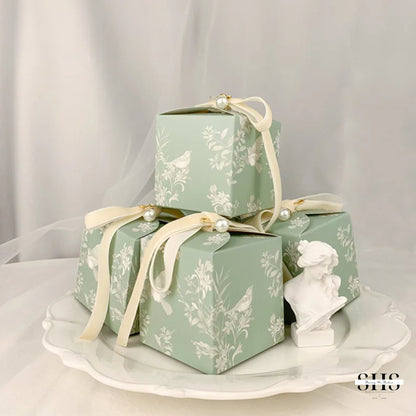 Elegant Dove Floral Square Party Boxes | Small | 2 Colors