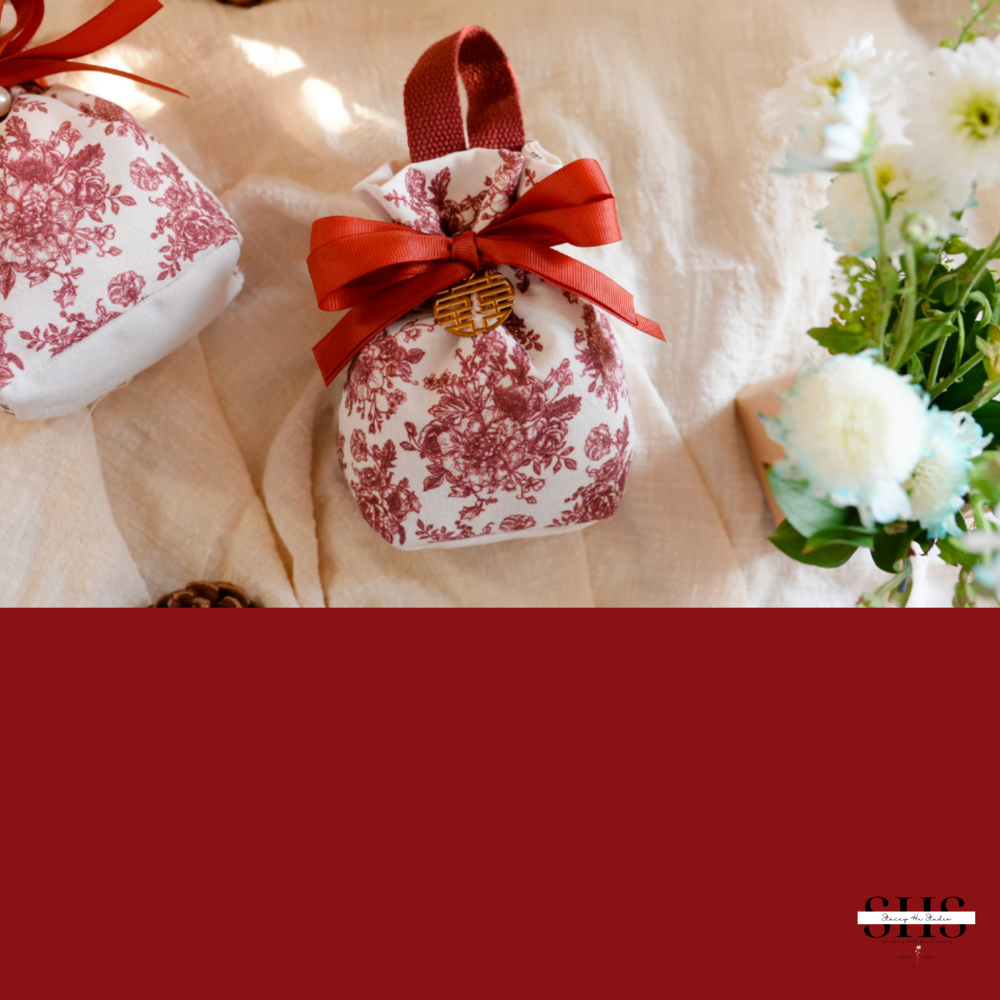 Floral Fabric Party Favor Bag | One-size | 2 Colors