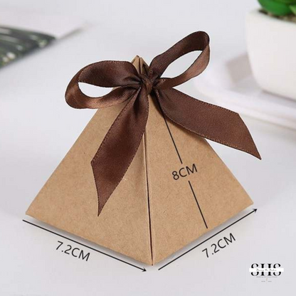 Plain Pyramid Party Favors Boxes | Small | 3 Colors