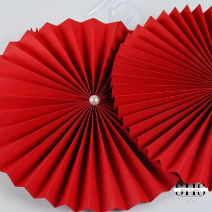 6-Piece Red Double Happiness Paper Pinwheels | 5 Styles