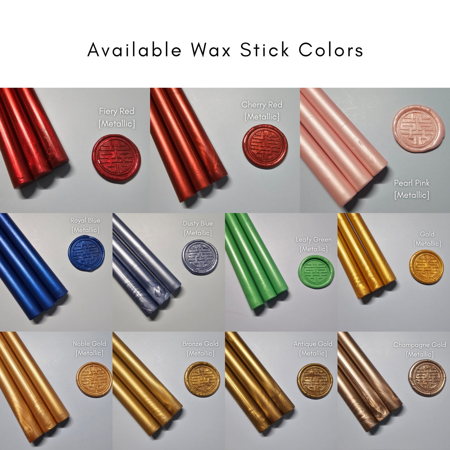 Made-to-order | Double Happiness Adhesive Wax Seals | 4 Styles | 11 Colors